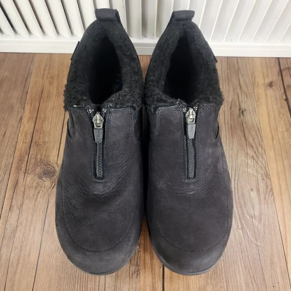 LL Bean Womens 11M Tek 2.5 Primaloft Black Leather Slip On Bethel Shoes 200 Gram